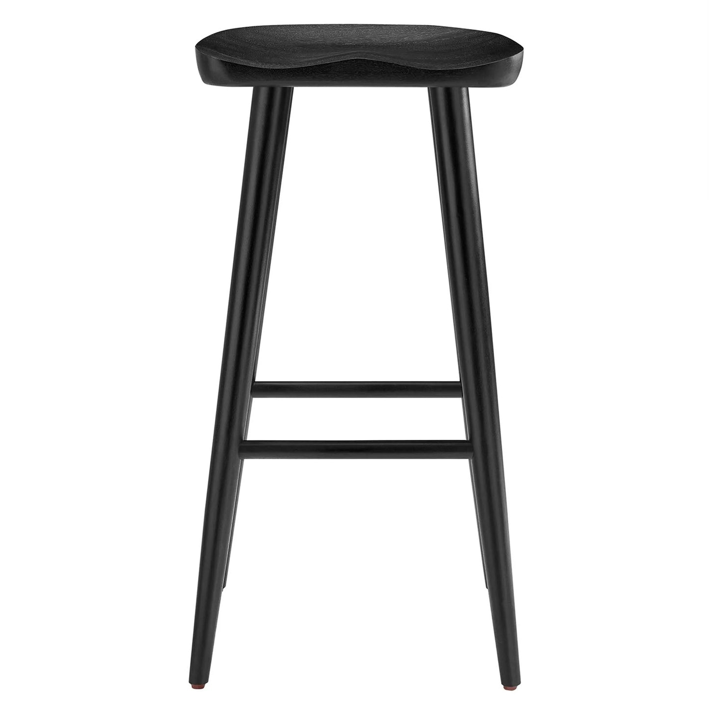 Luca Wooden Bar Stool, Black