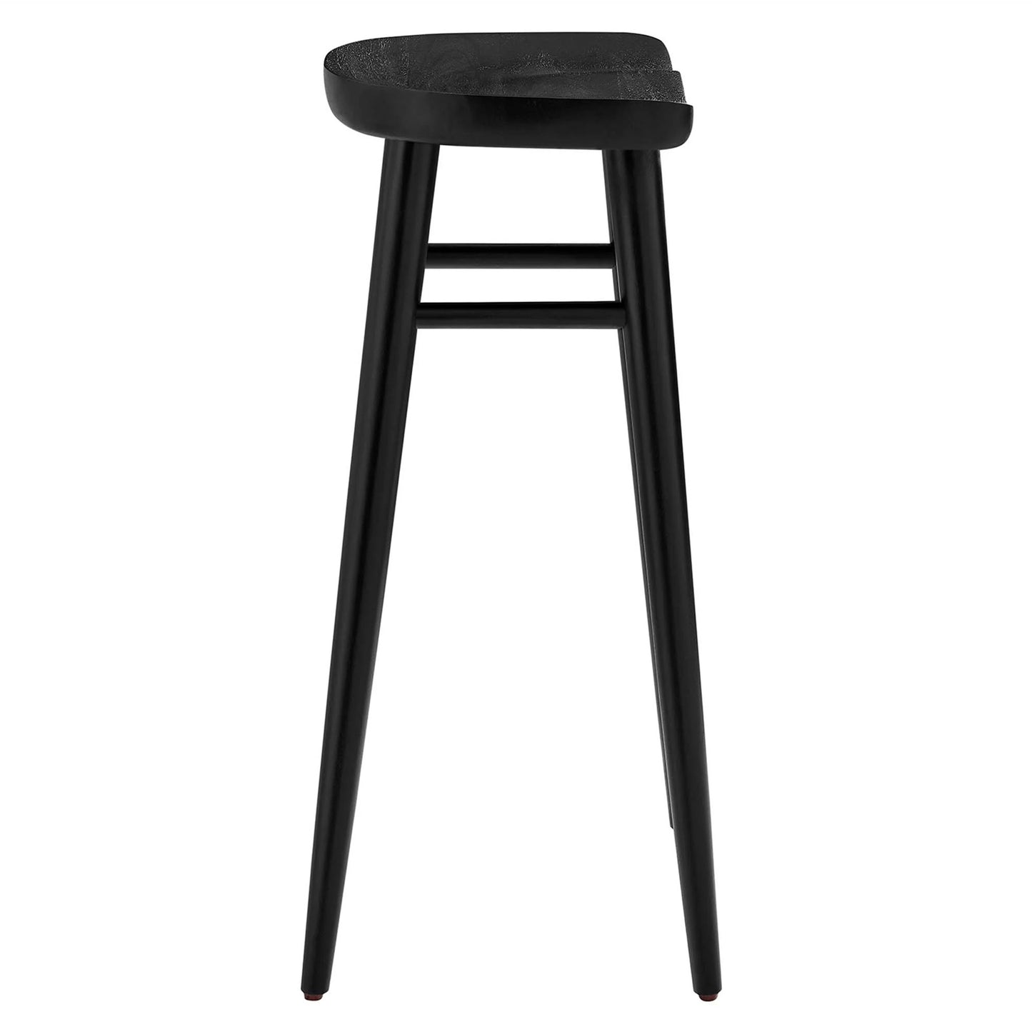 Luca Wooden Bar Stool, Black