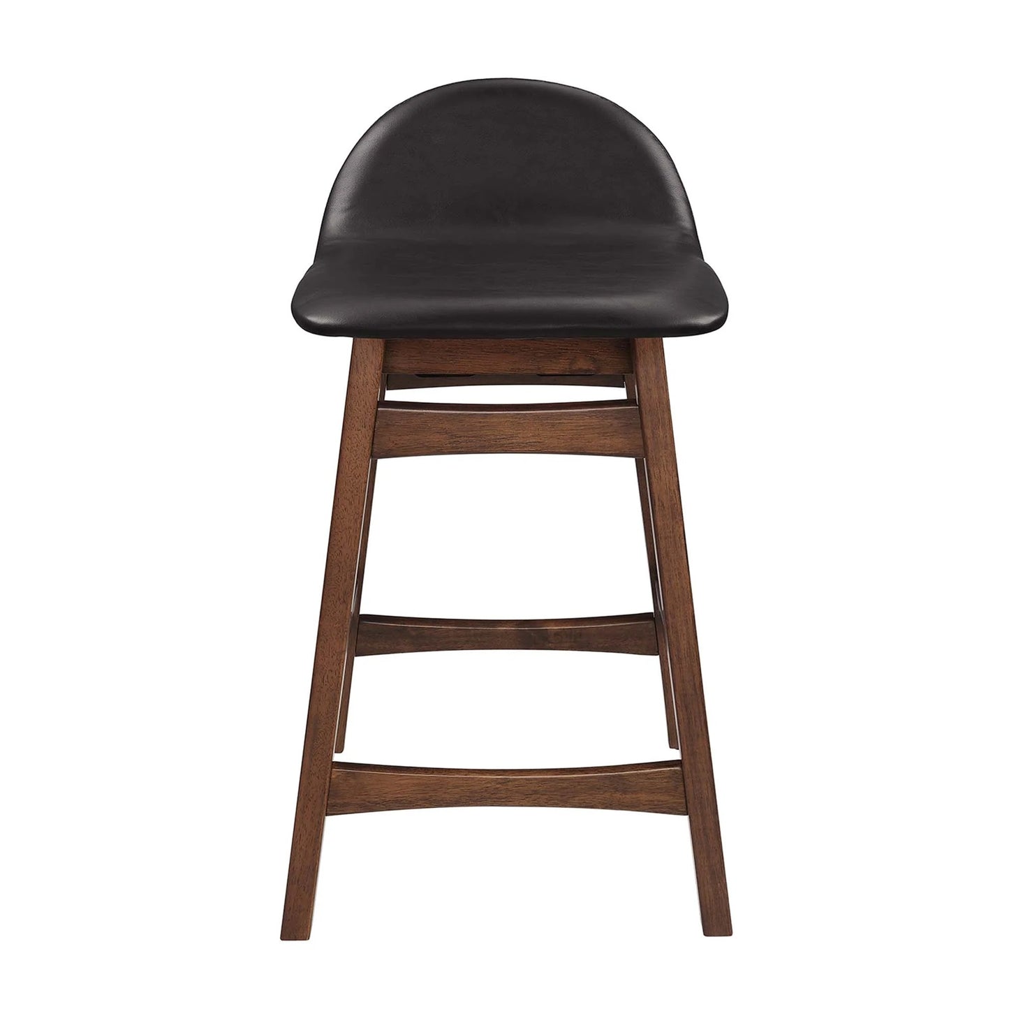 Remy Leather Counter Stool, Black