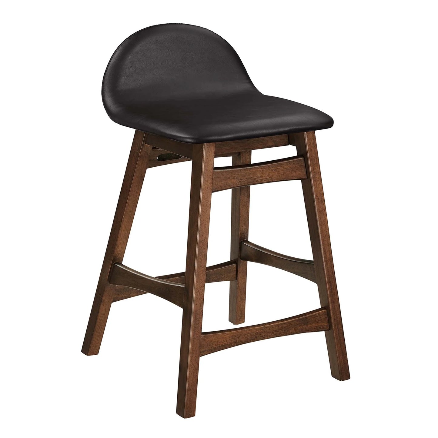 Remy Leather Counter Stool, Black