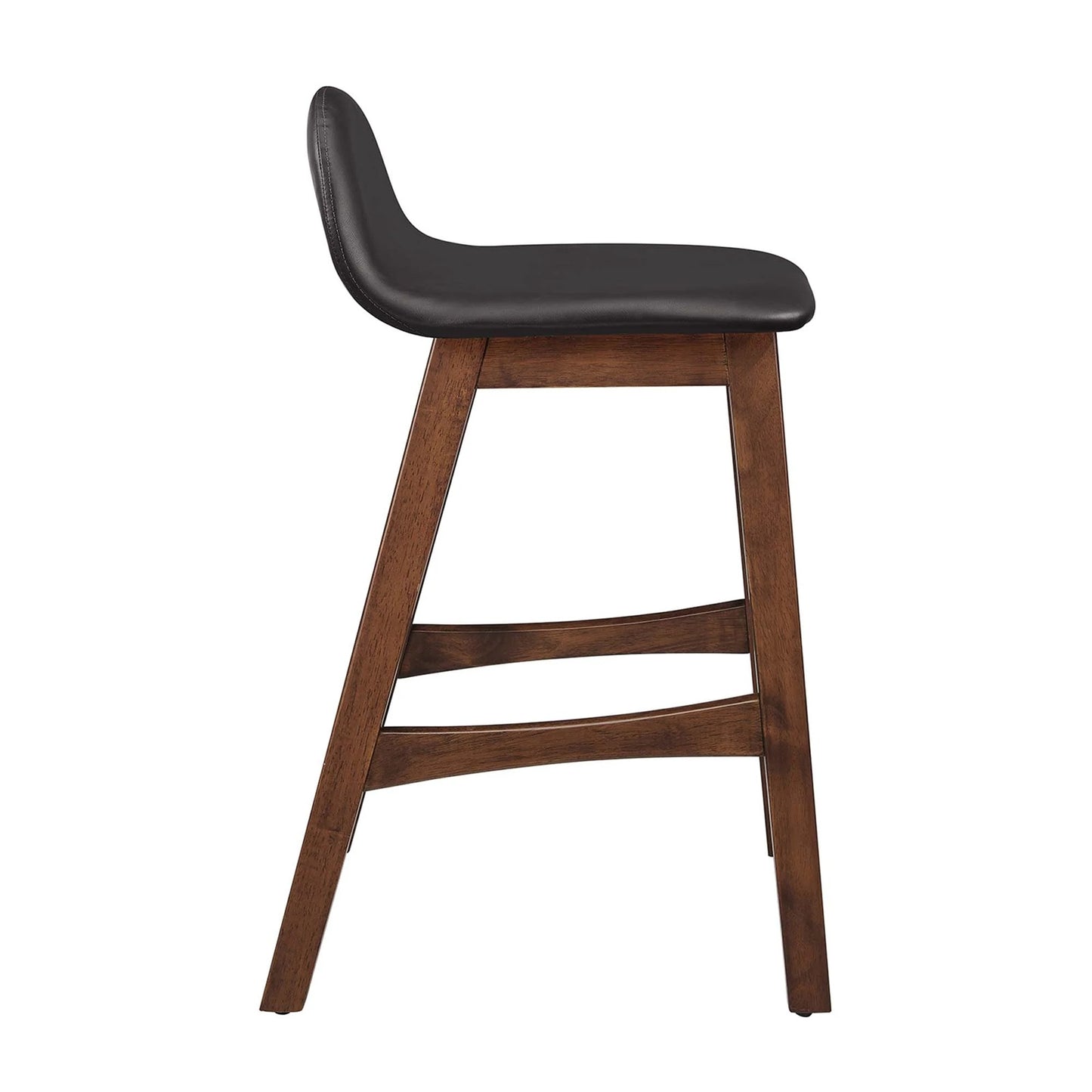 Remy Leather Counter Stool, Black