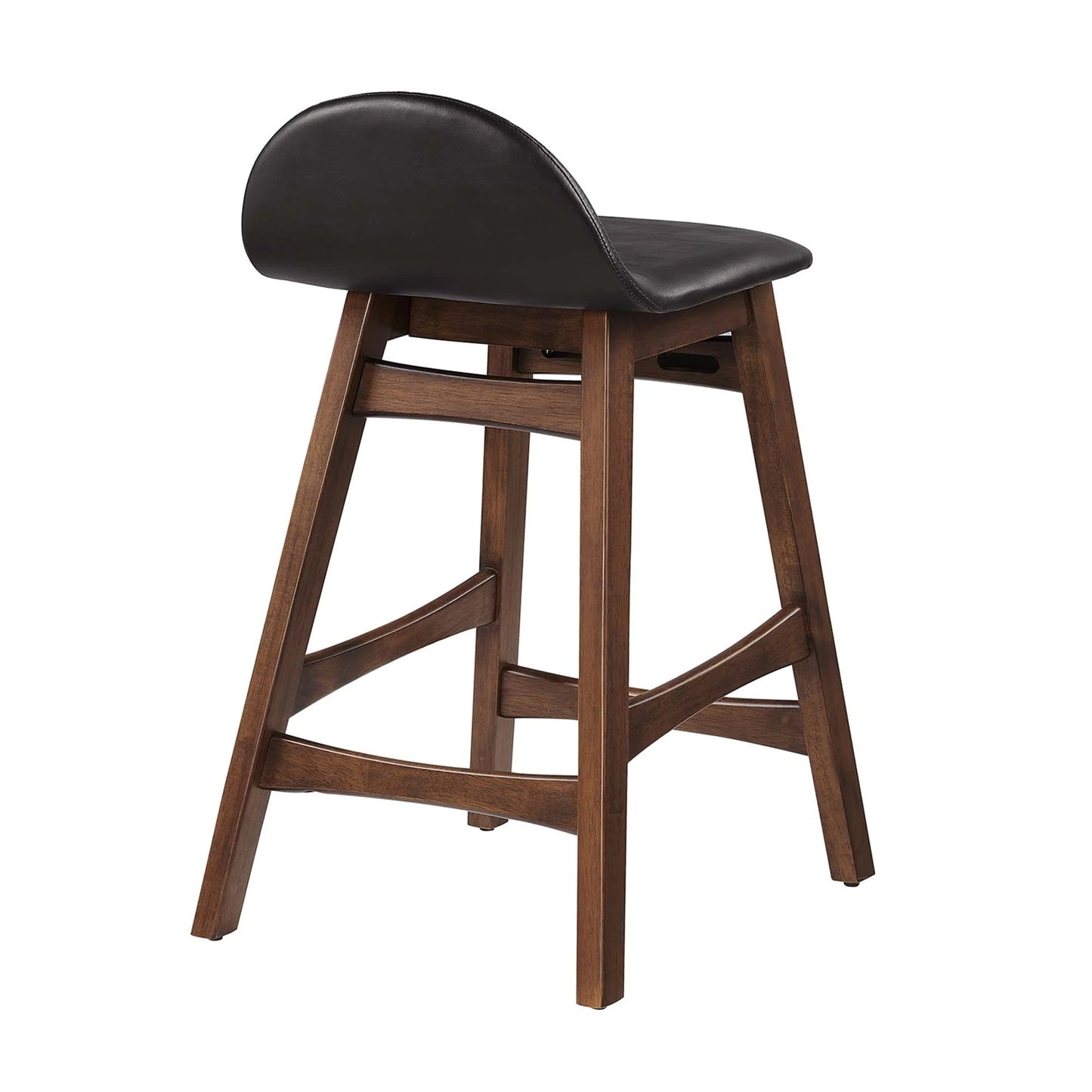 Remy Leather Counter Stool, Black