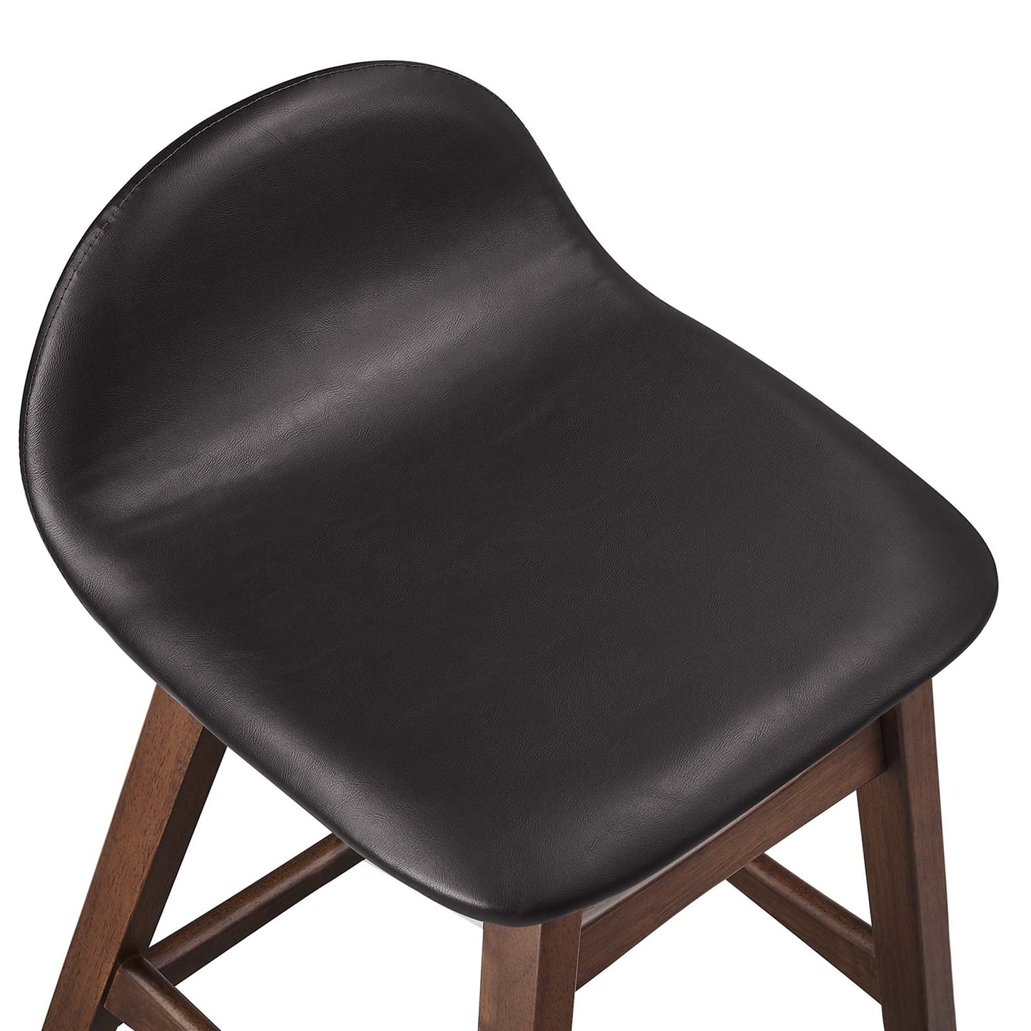 Remy Leather Counter Stool, Black