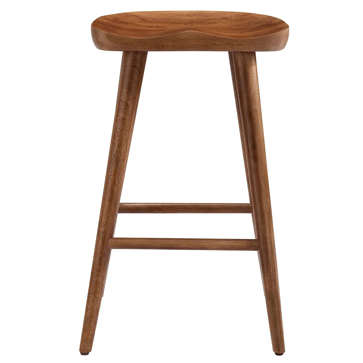 Luca Wooden Counter Stool, Walnut