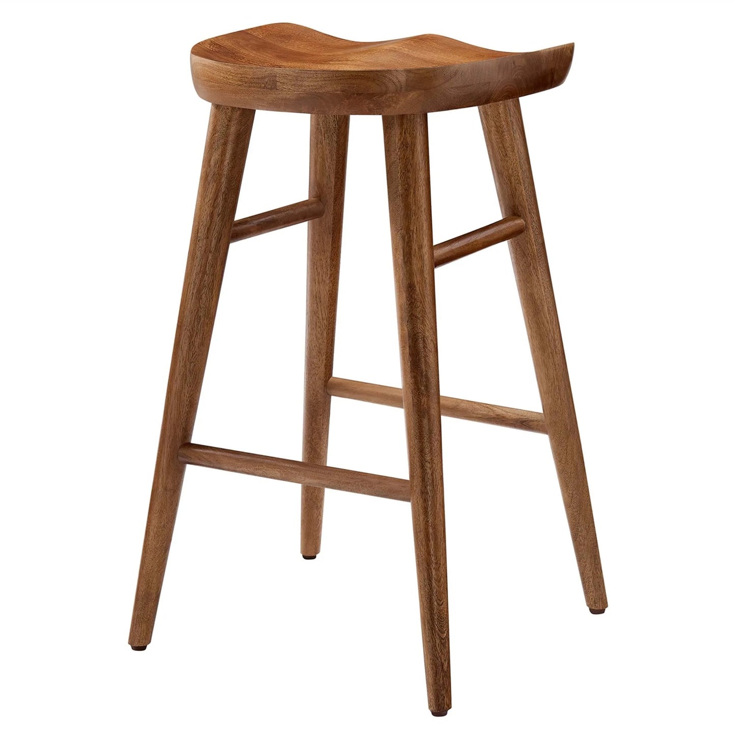 Luca Wooden Counter Stool, Walnut