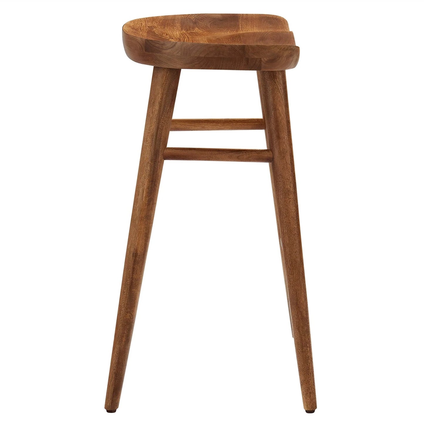 Luca Wooden Counter Stool, Walnut