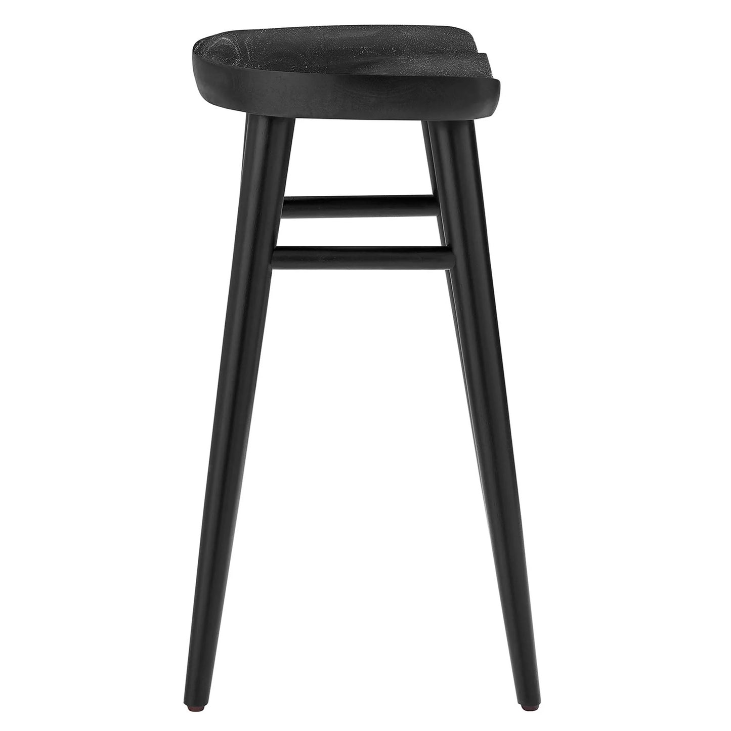 Luca Wooden Counter Stool, Black