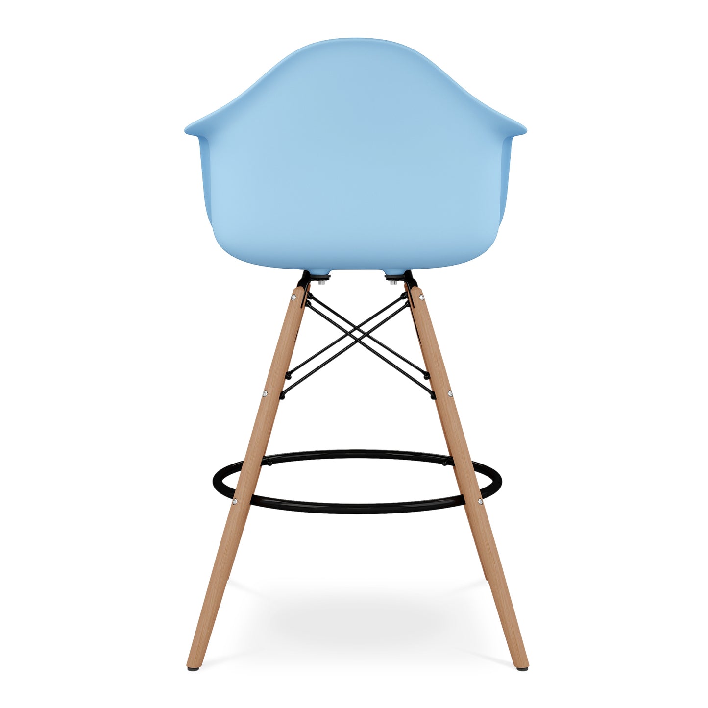 Eiffel Counter Stool With Arms, Blue