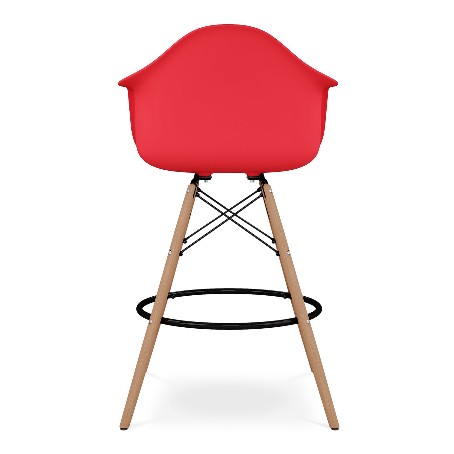 Eiffel Counter Stool With Arms, Red