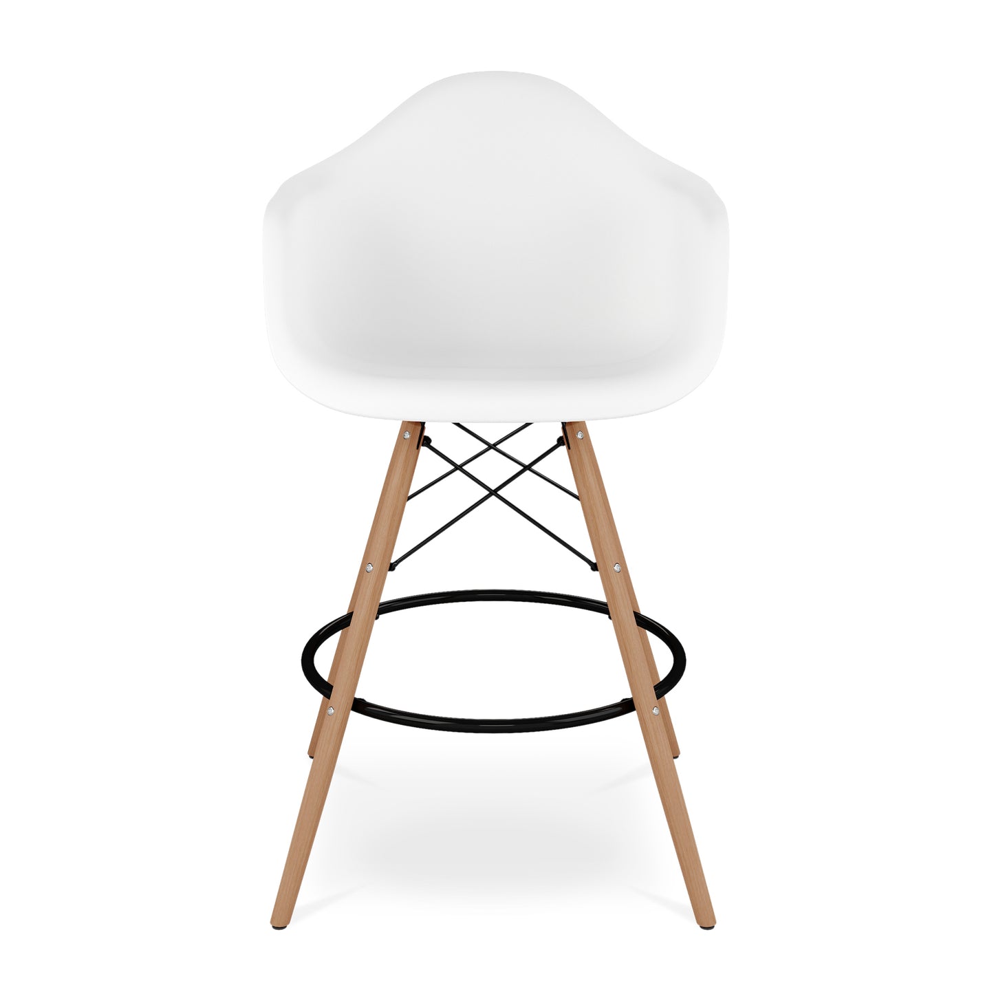 Eiffel Counter Stool With Arms, White