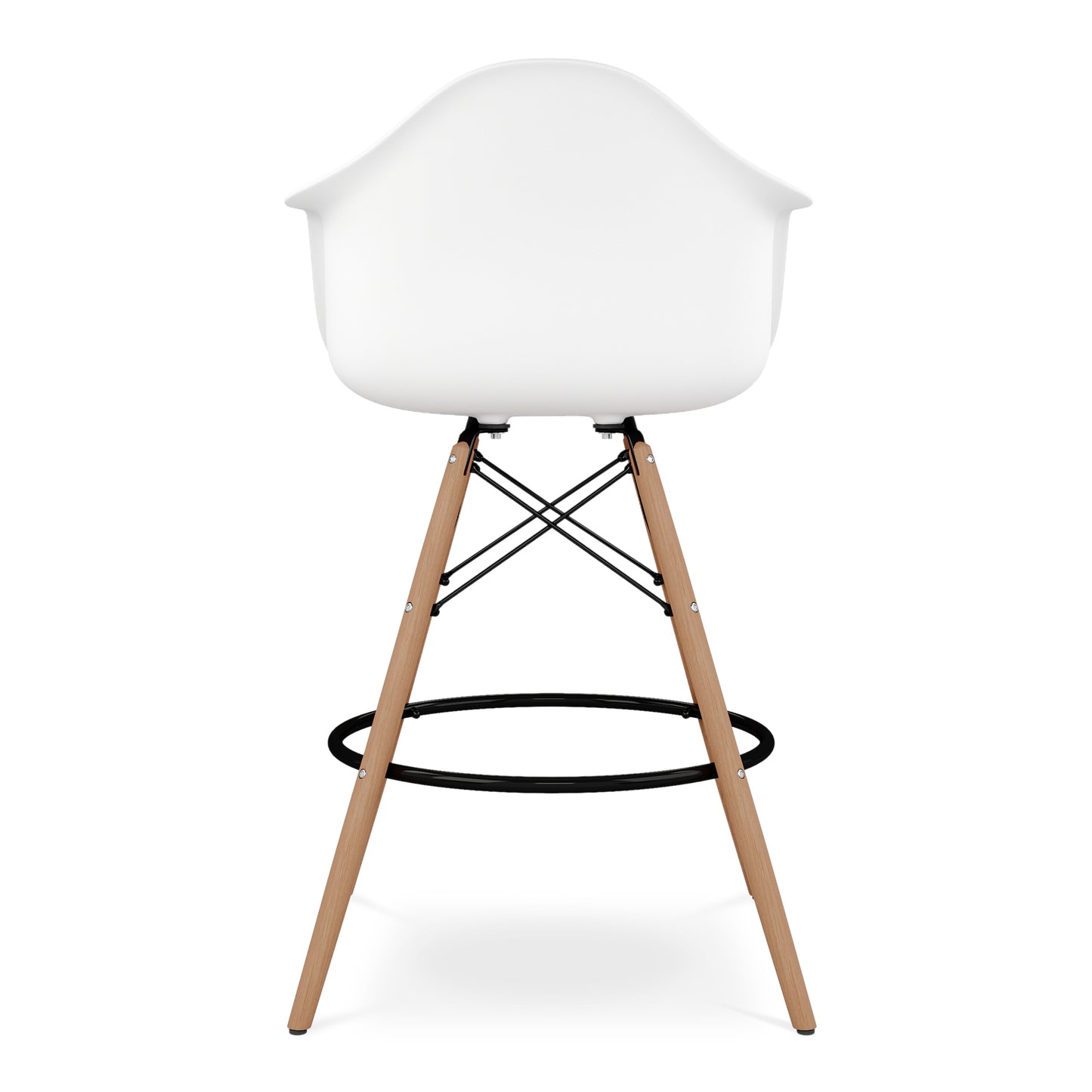 Eiffel Counter Stool With Arms, White