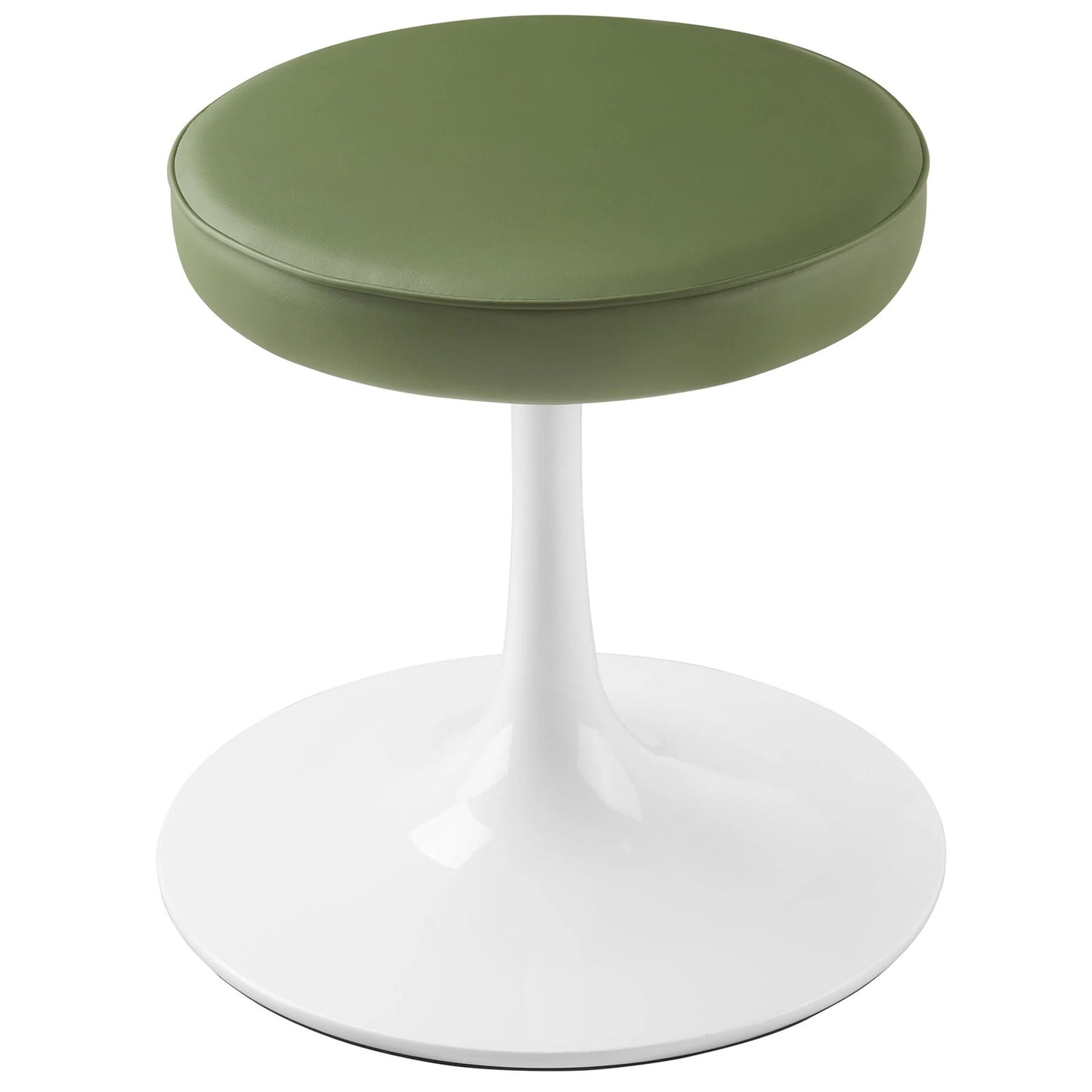 Rose Stool, Green Leather