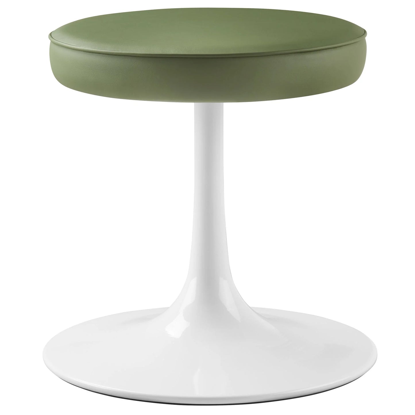 Rose Stool, Green Leather