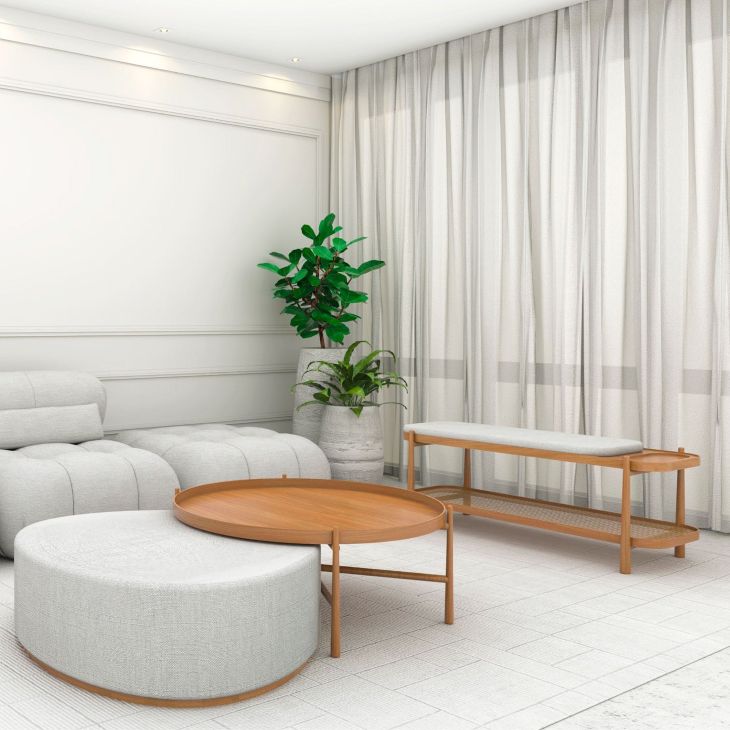 Lorren Bench, Walnut