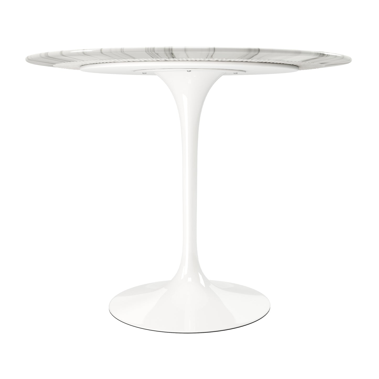 Tulip Marble Dining Table - 32" Round White