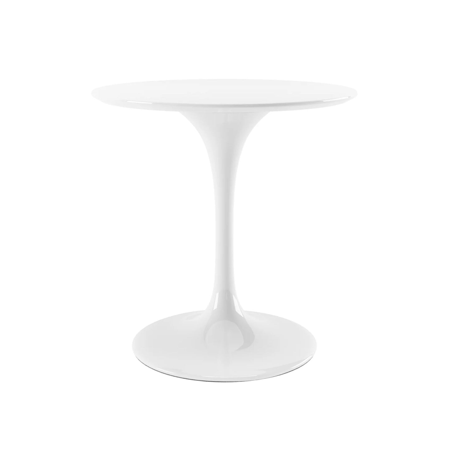 Tulip Fiberglass Dining Table, 32" Round White