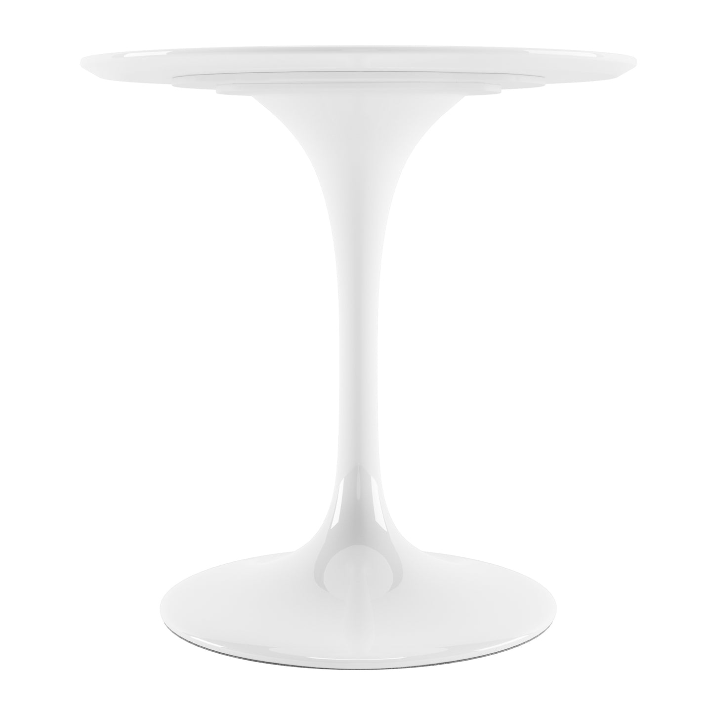 Tulip Fiberglass Dining Table, 32" Round White
