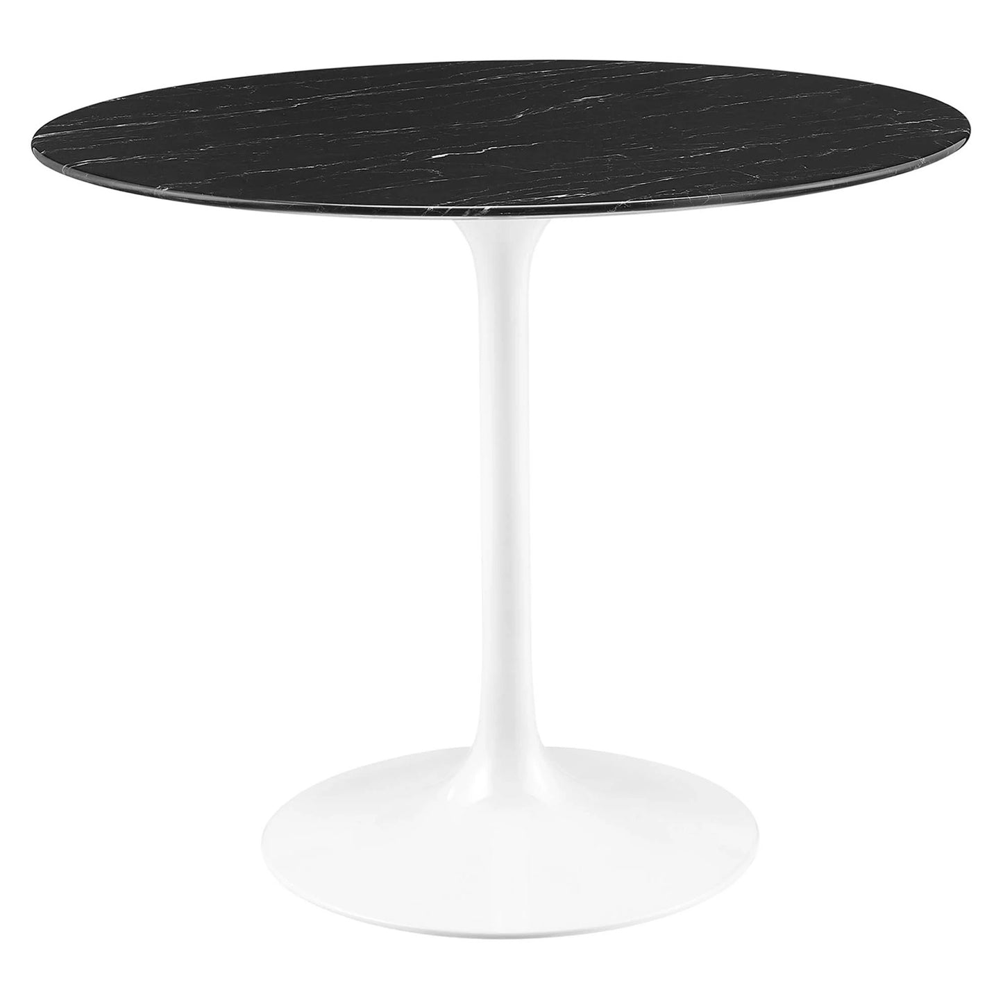 Tulip Marble Dining Table - 36" Round White Base