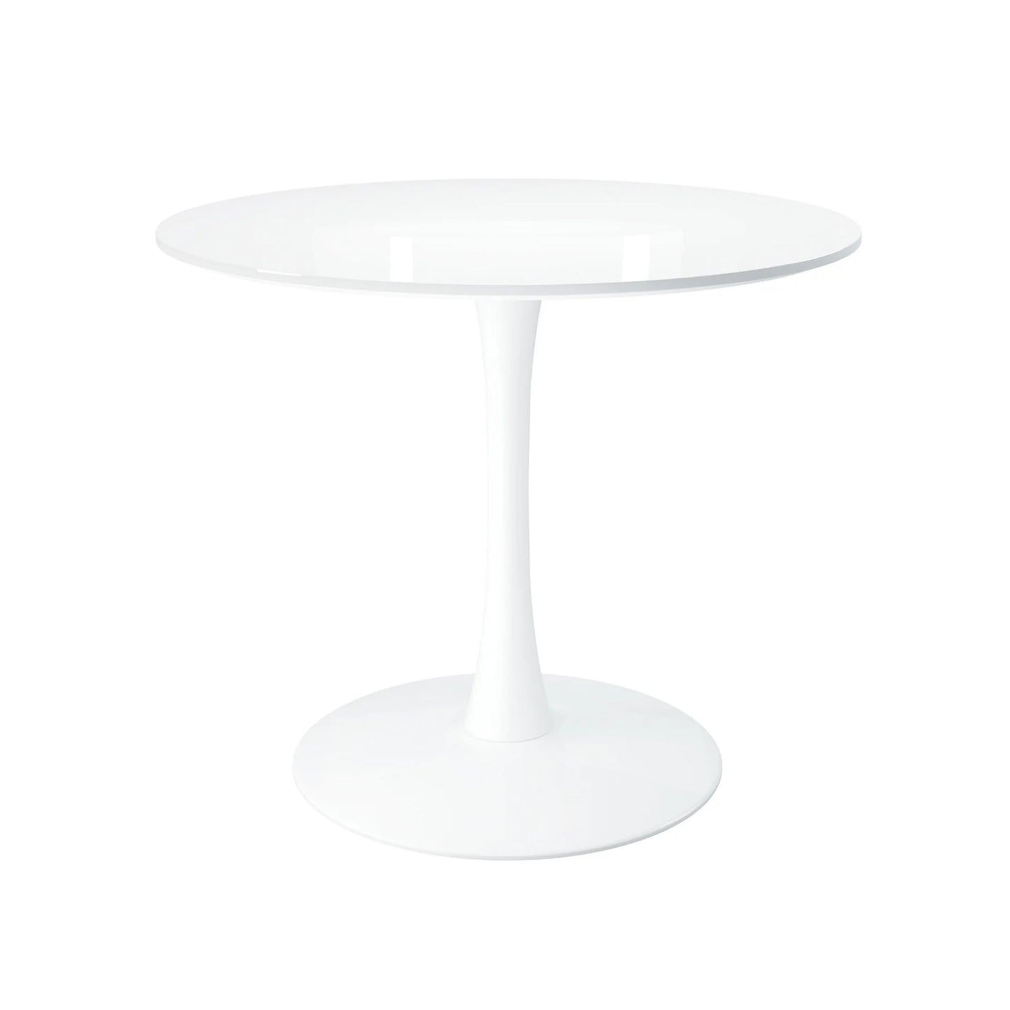 Tulip Wood Top Dining Table, 36" Round White