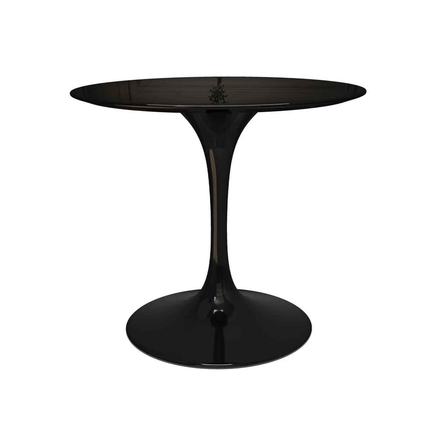 Tulip Fiberglass Dining Table , 36" Round Black