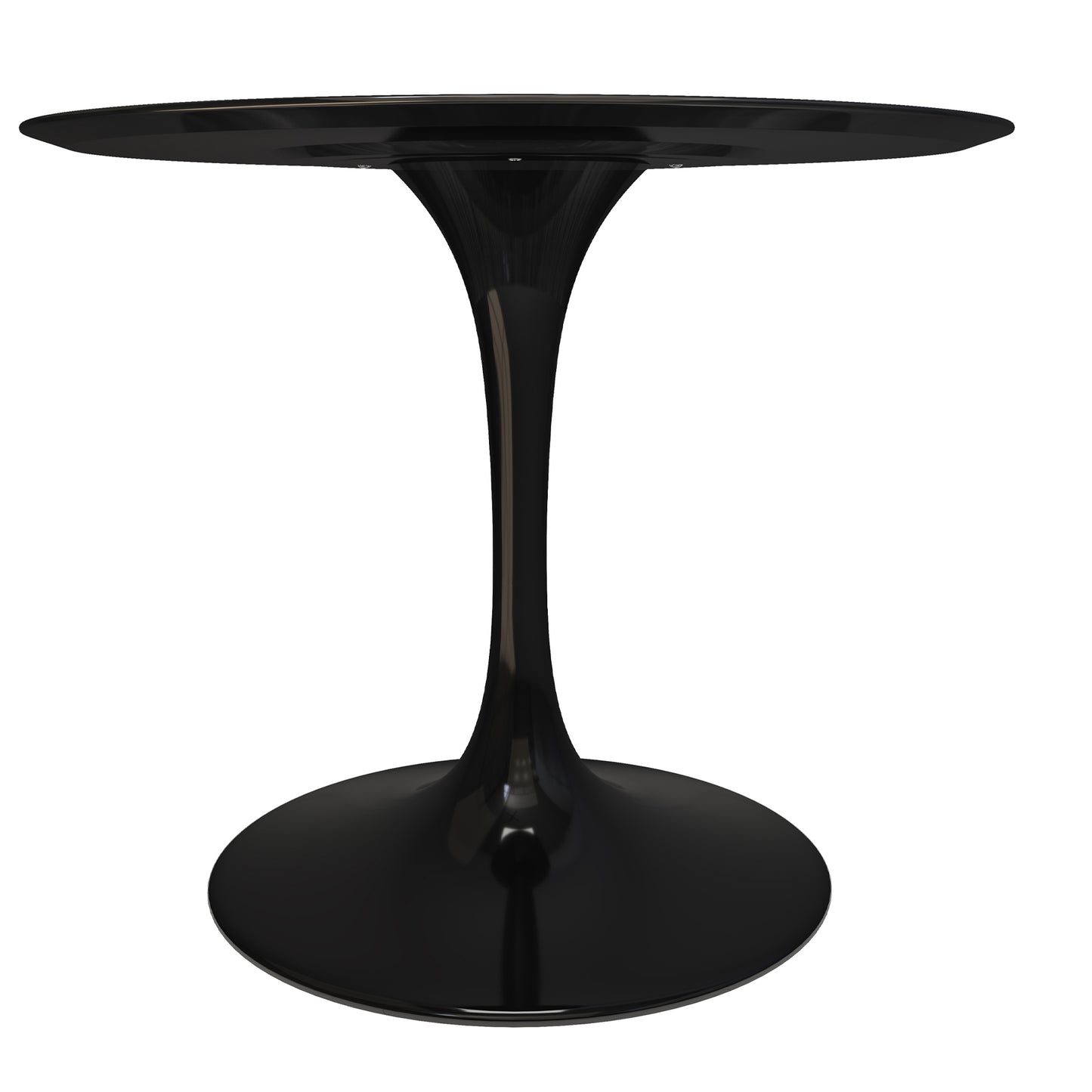 Tulip Fiberglass Dining Table , 36" Round Black