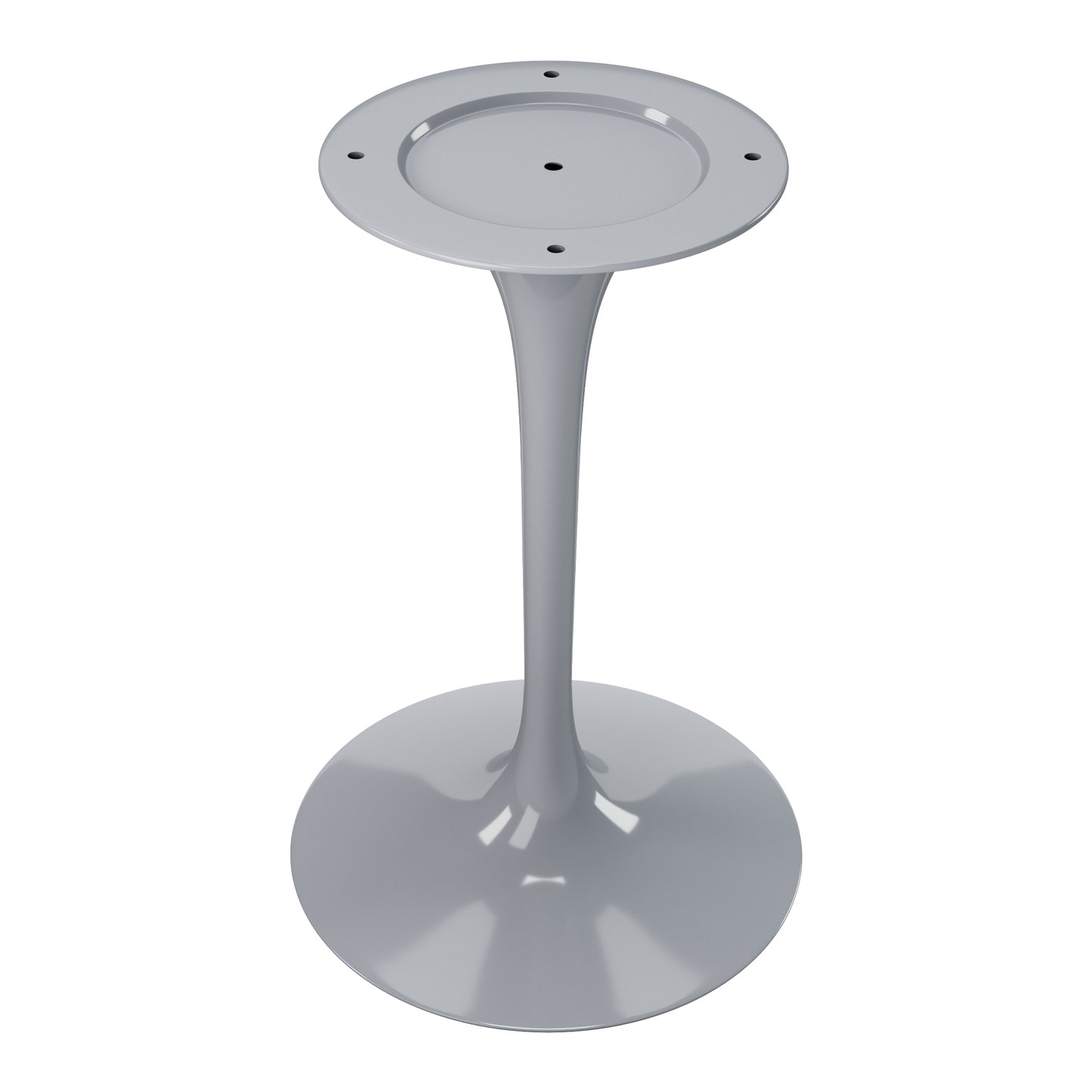 Tulip Marble Dining Table - 40" Round, Gray Base