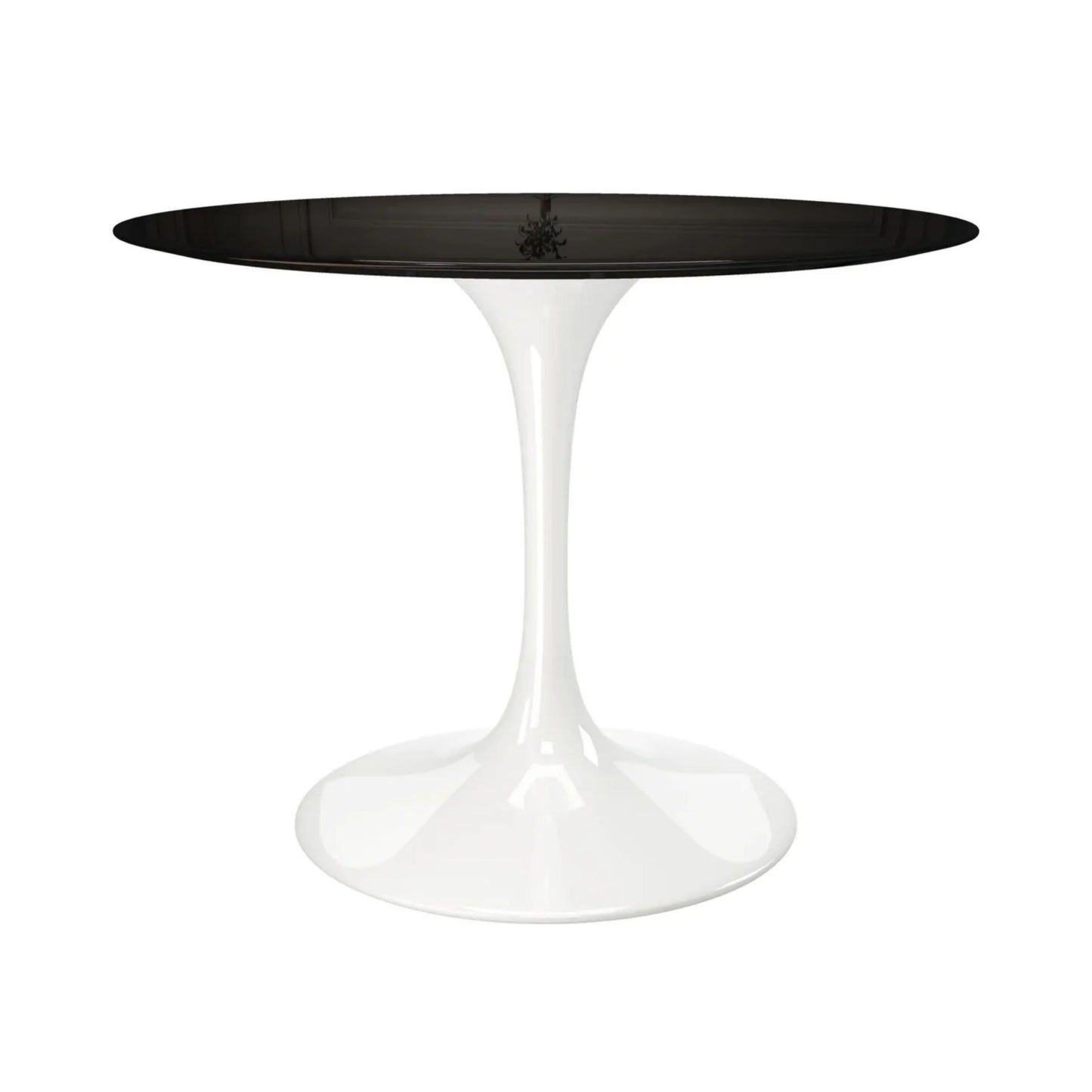Tulip Fiberglass Dining Table, 42" Round White Base