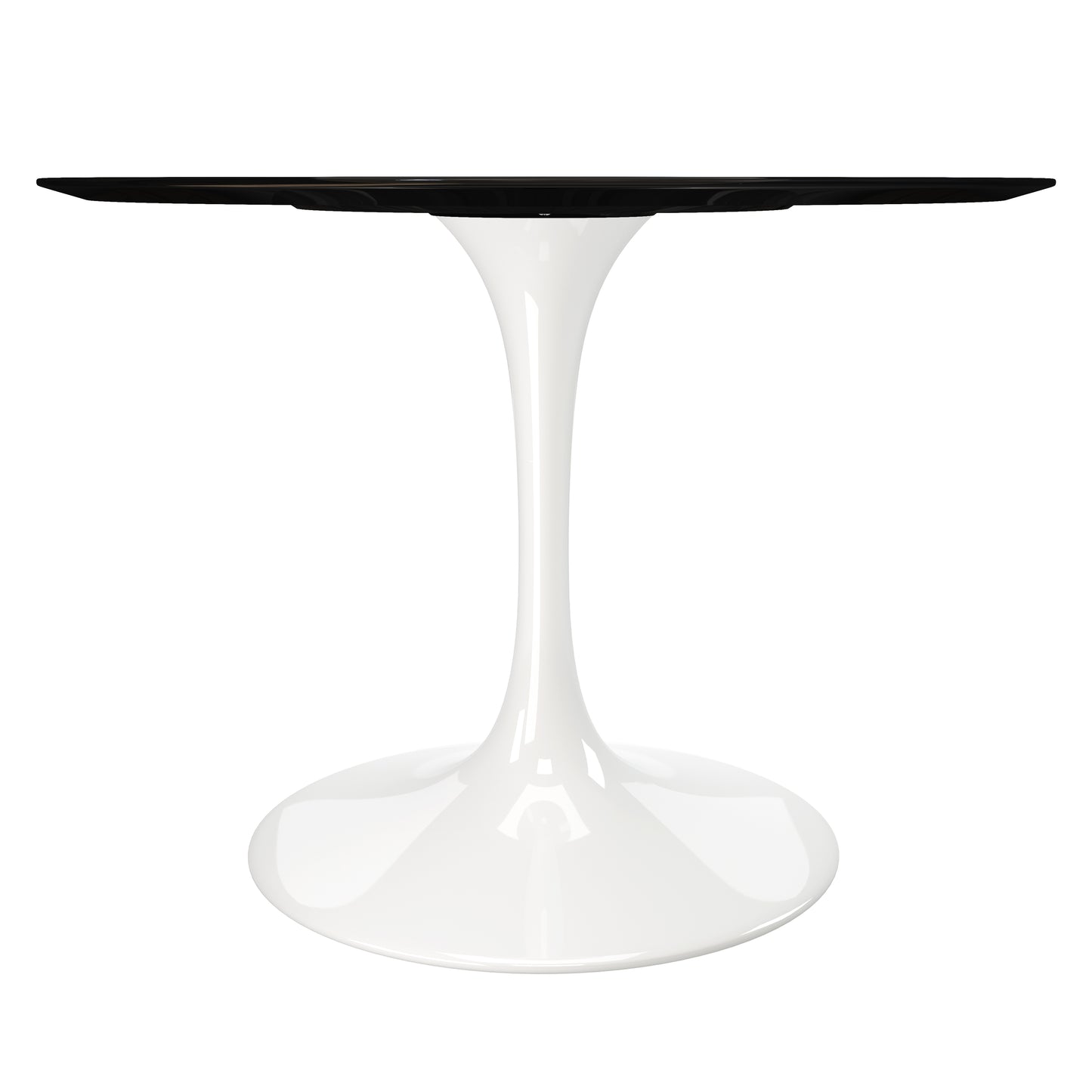Tulip Fiberglass Dining Table, 42" Round White Base