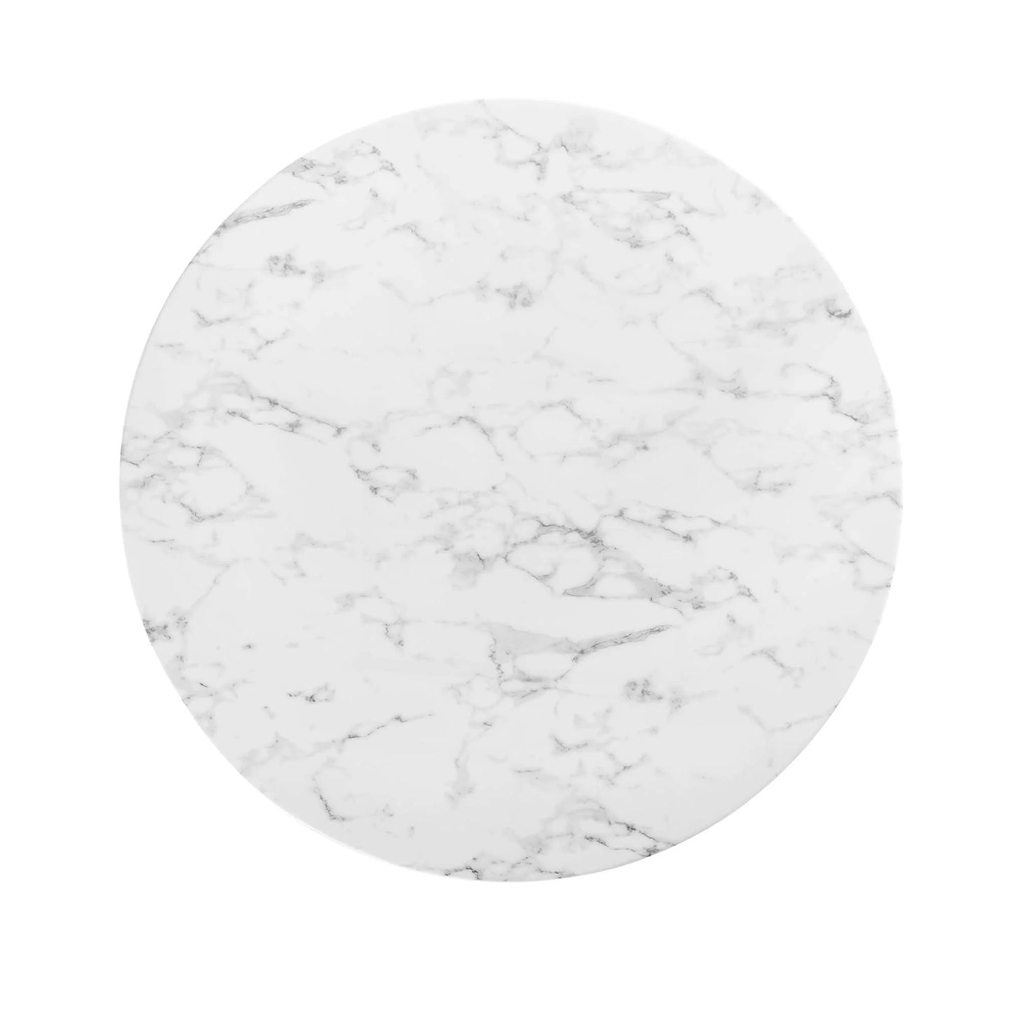 Tulip Marble Dining Table - 48" Round, Gold Base