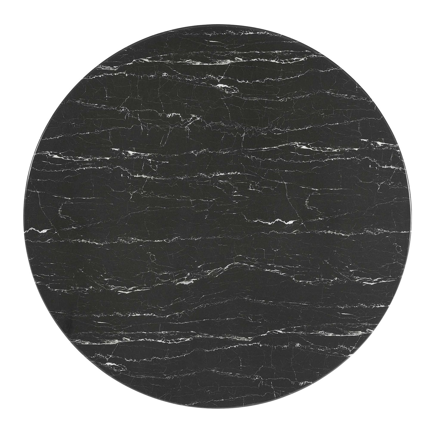 Tulip Marble Dining Table - 48" Round, Black
