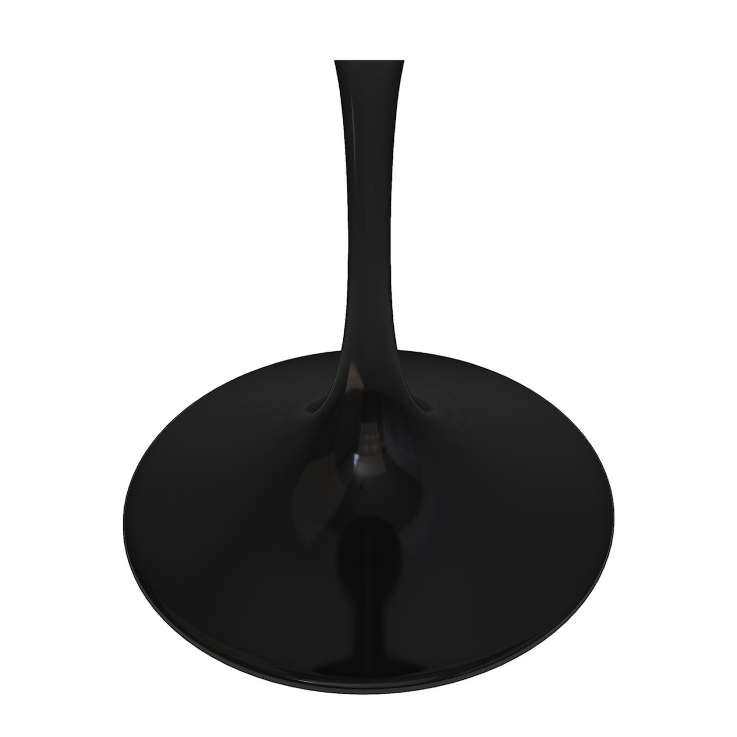 Tulip Fiberglass Dining Table, 48" Round Black Base