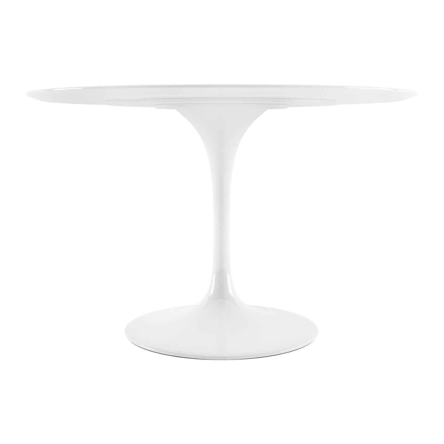 Tulip Fiberglass Dining Table, 48" Round White