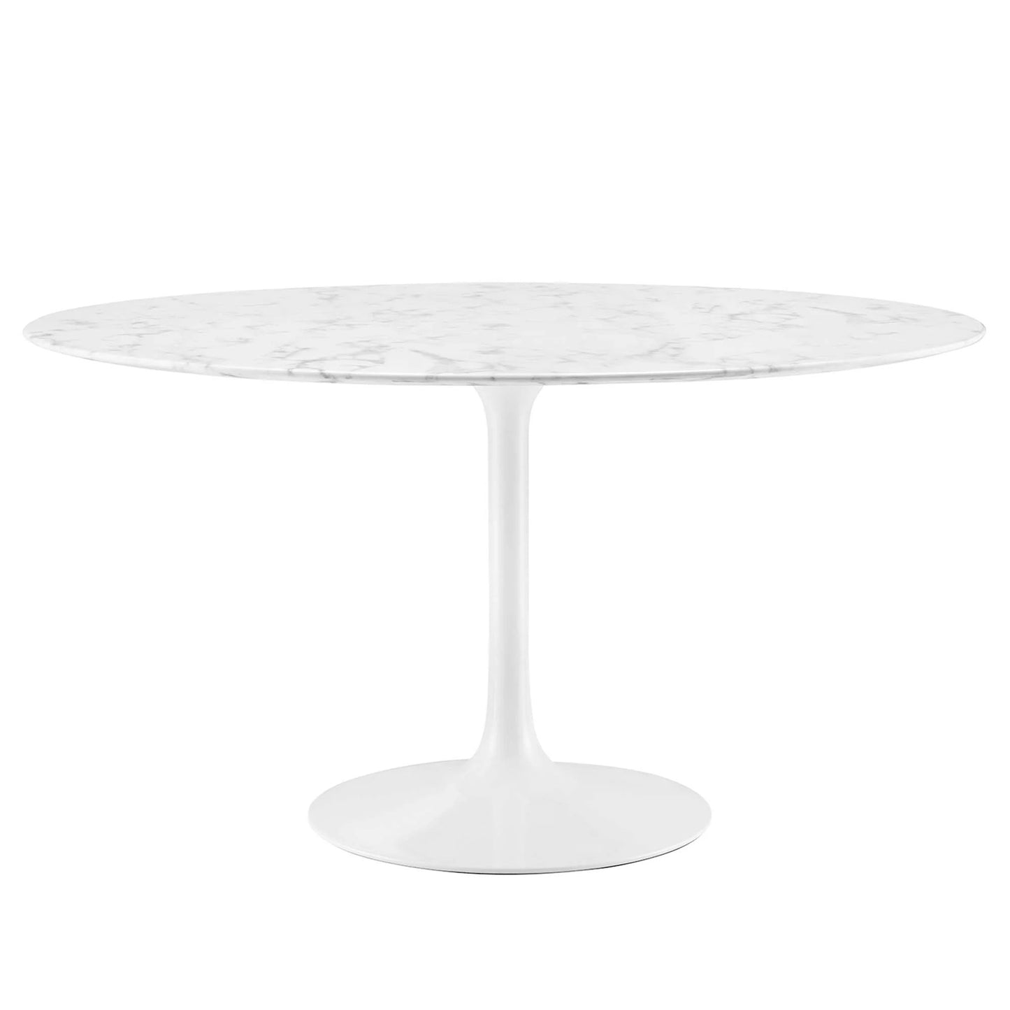Tulip Marble Dining Table, 54" Round White
