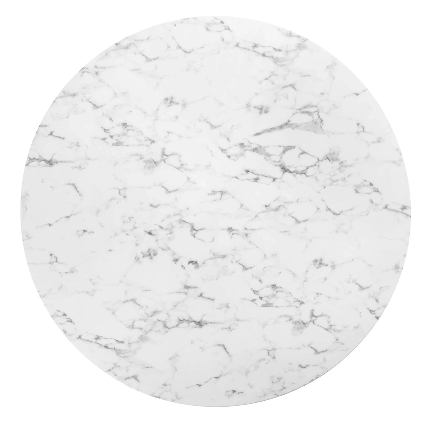 Tulip Marble Dining Table - 60" Round, Gold Base