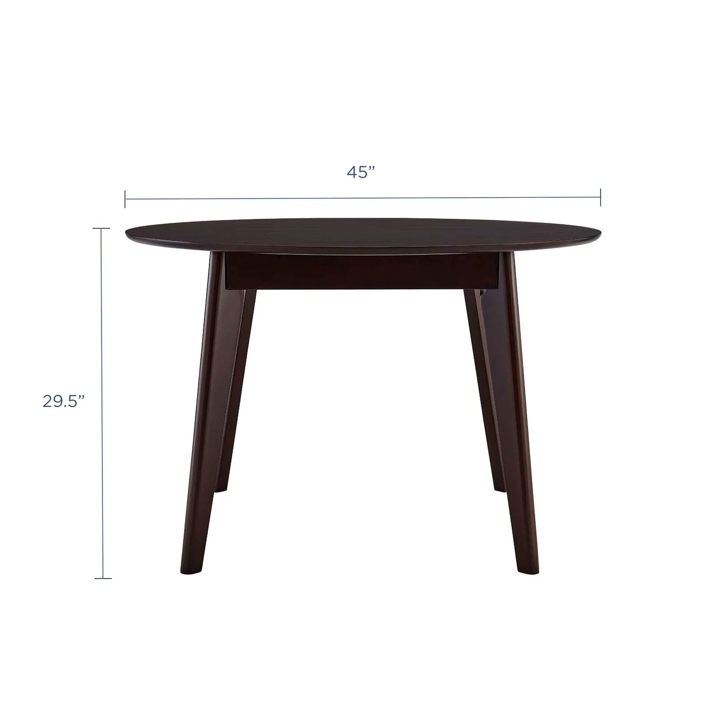 Larsen Wood Dining Table - 45" Round, Cappuccino