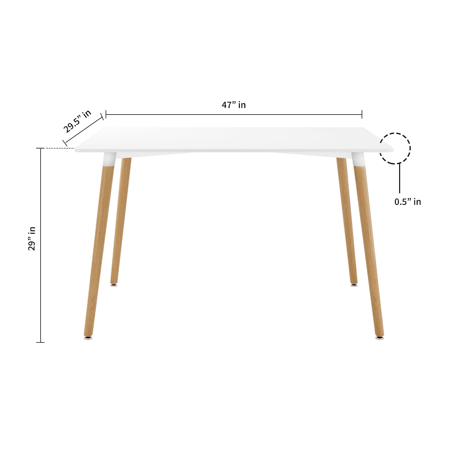 Vincent Dining Table, White