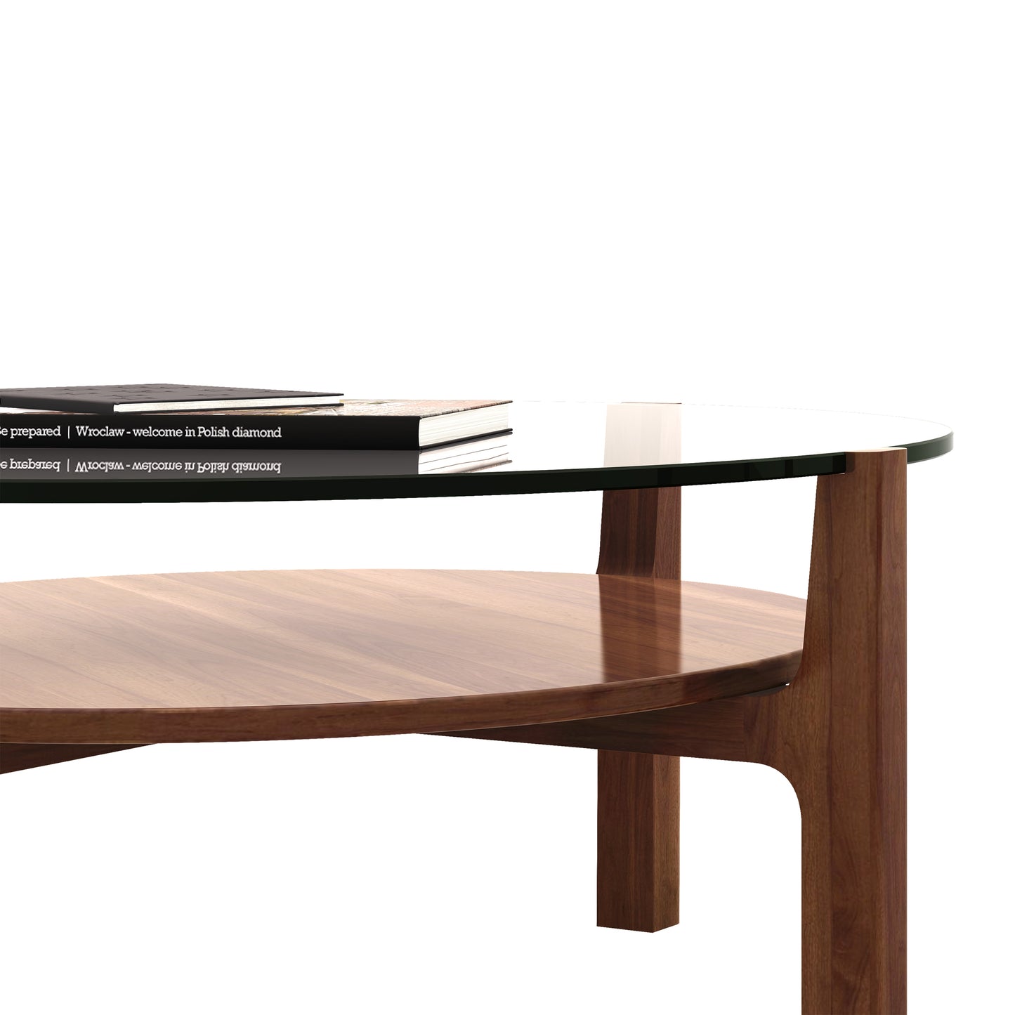 Soho Wood Coffee Table Round, Walnut