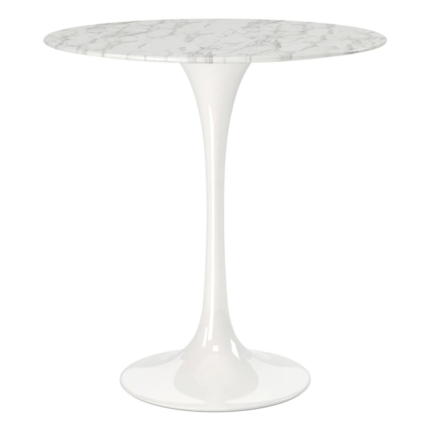 Tulip Marble Side Table - 20" Round, White