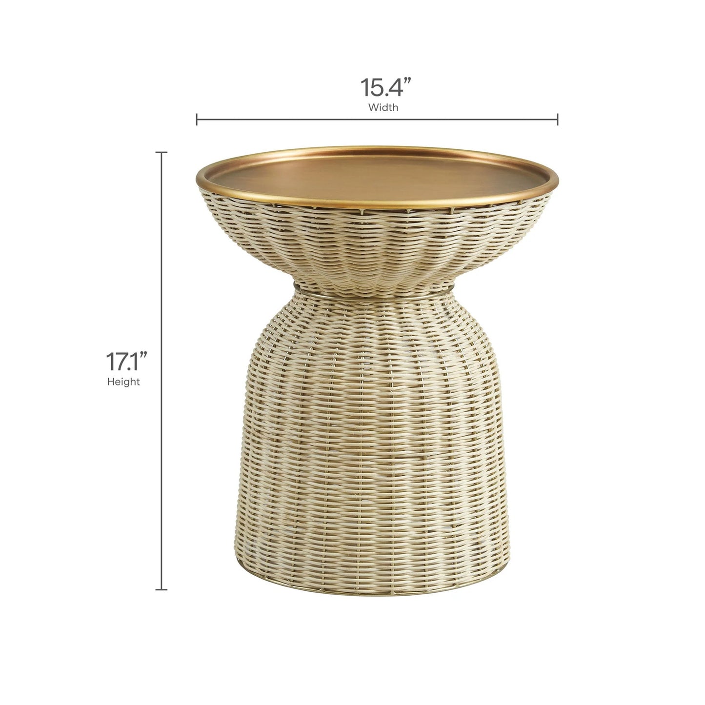 Axis Rattan Side Table, Round
