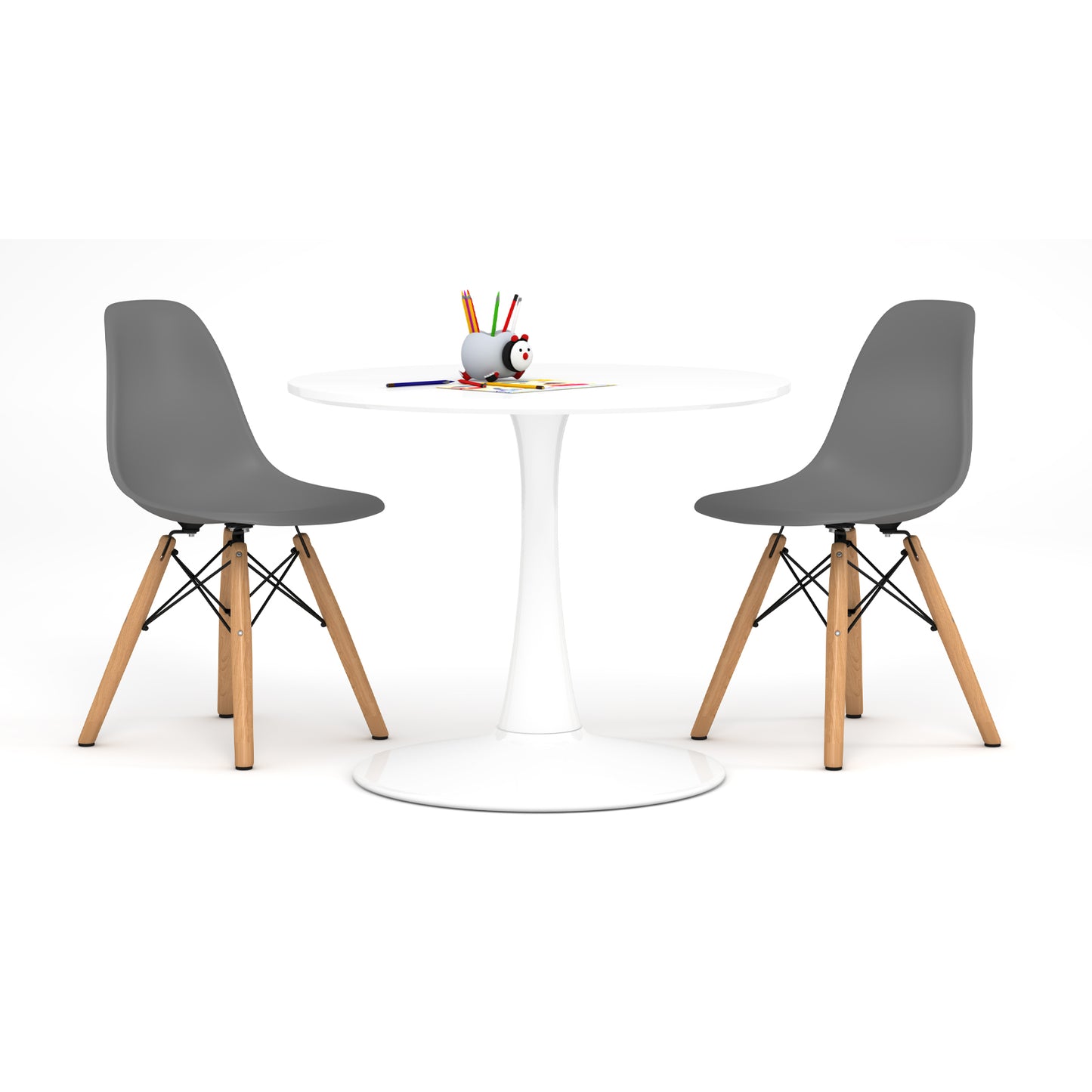 Kids Tulip Table Set, Gray