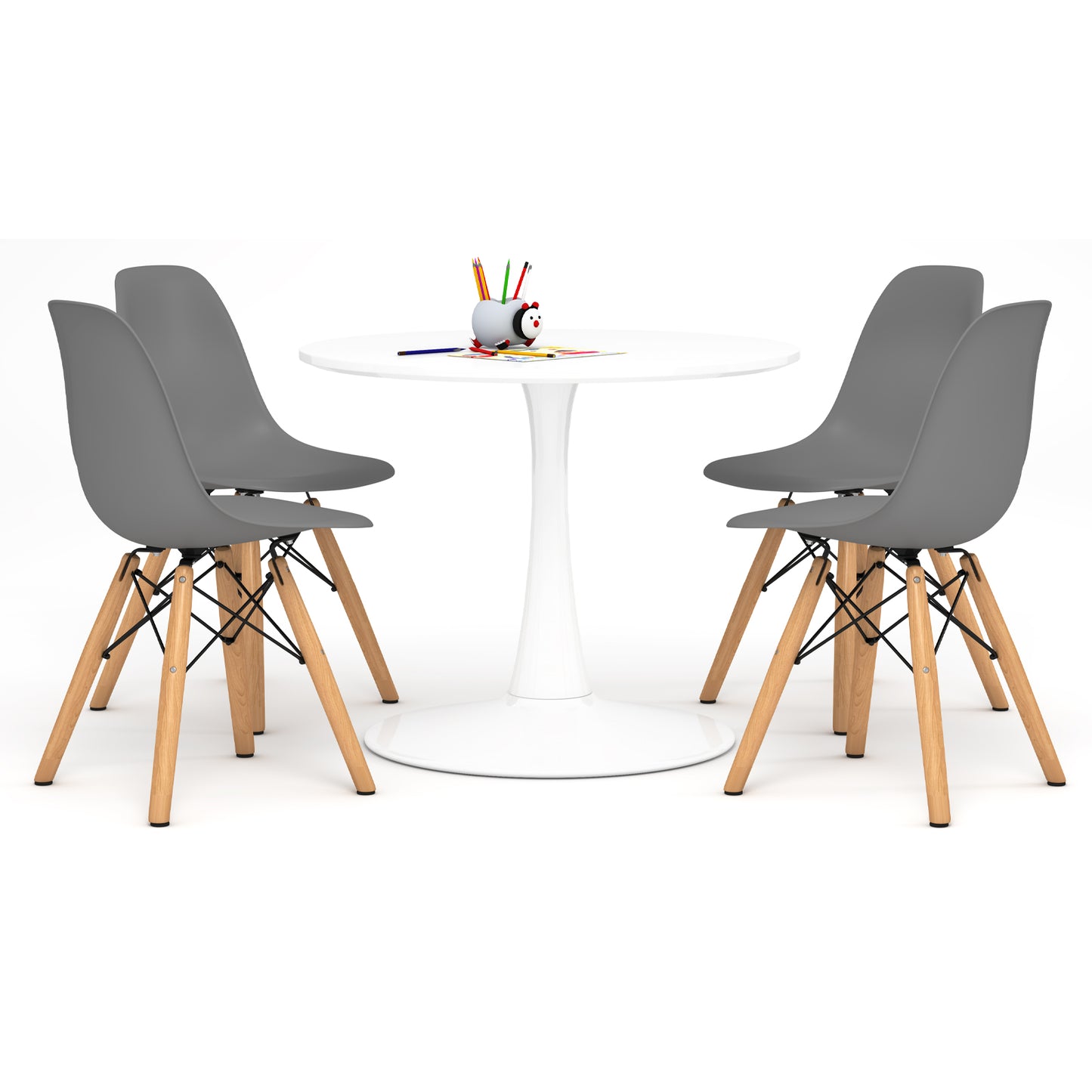 Kids Tulip Table Set, Gray