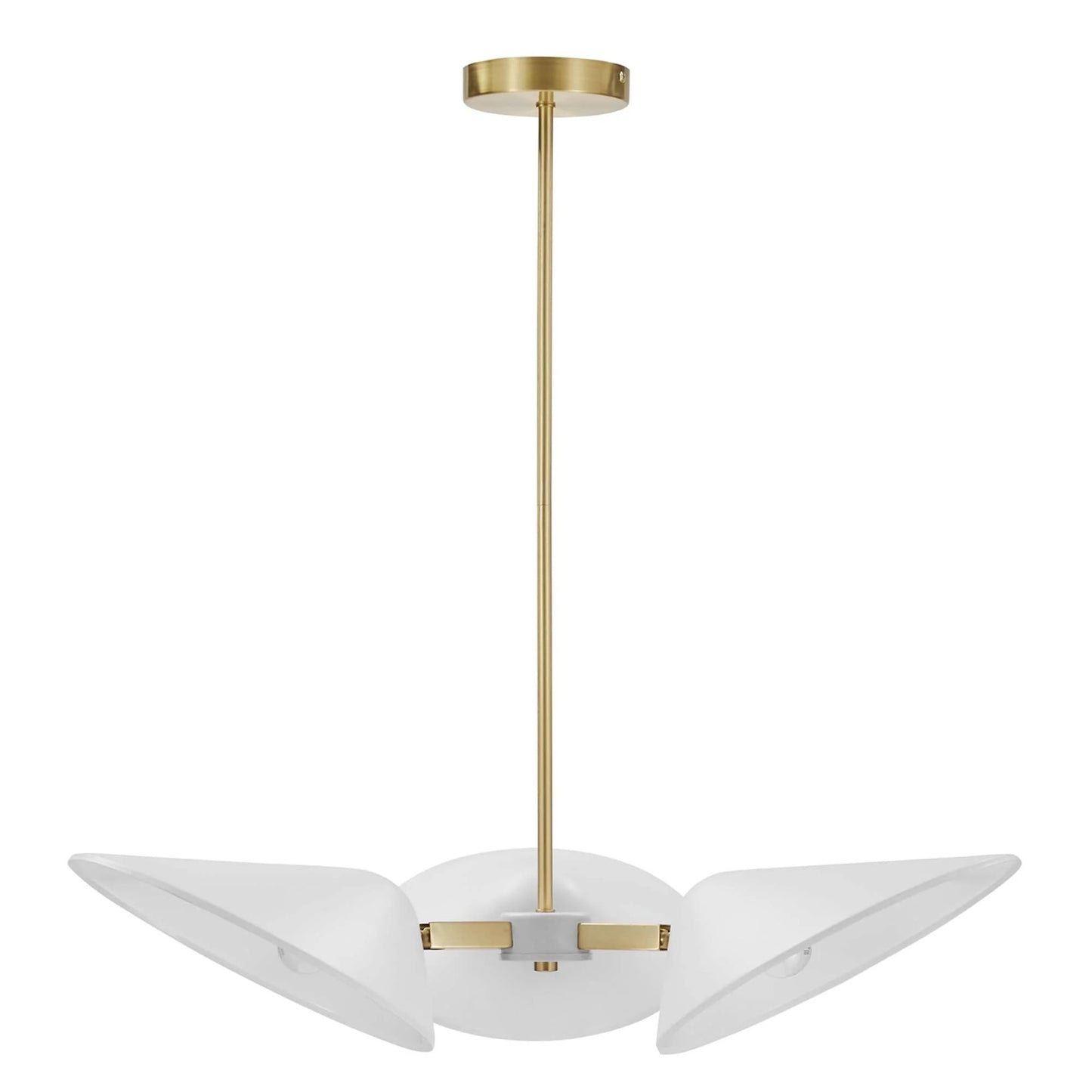 Ramon 3-Light 3" Arm Pendant, White