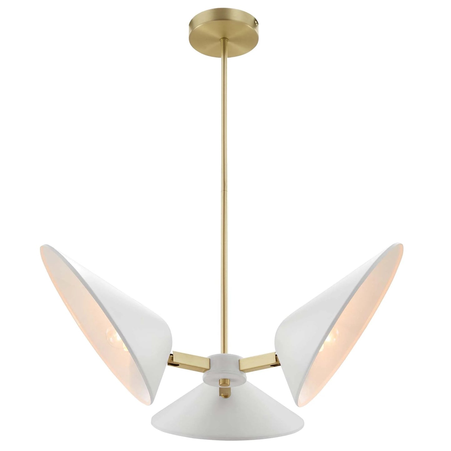 Ramon 3-Light 3" Arm Pendant, White