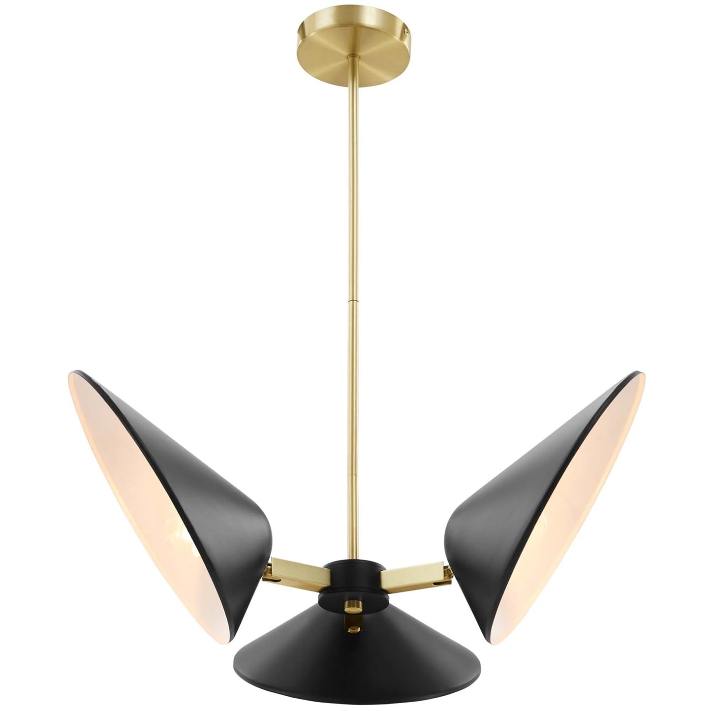 Ramon 3-Light 3" Arm Pendant, Black