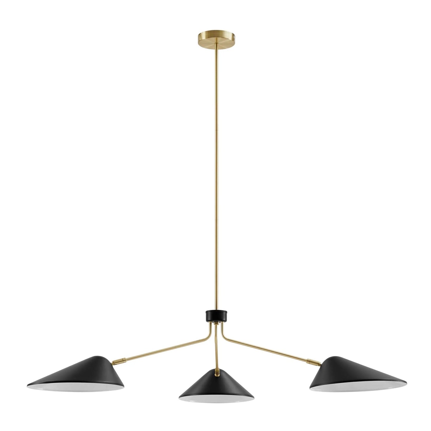 Ramon 3-Light 14" Arm Pendant, Black
