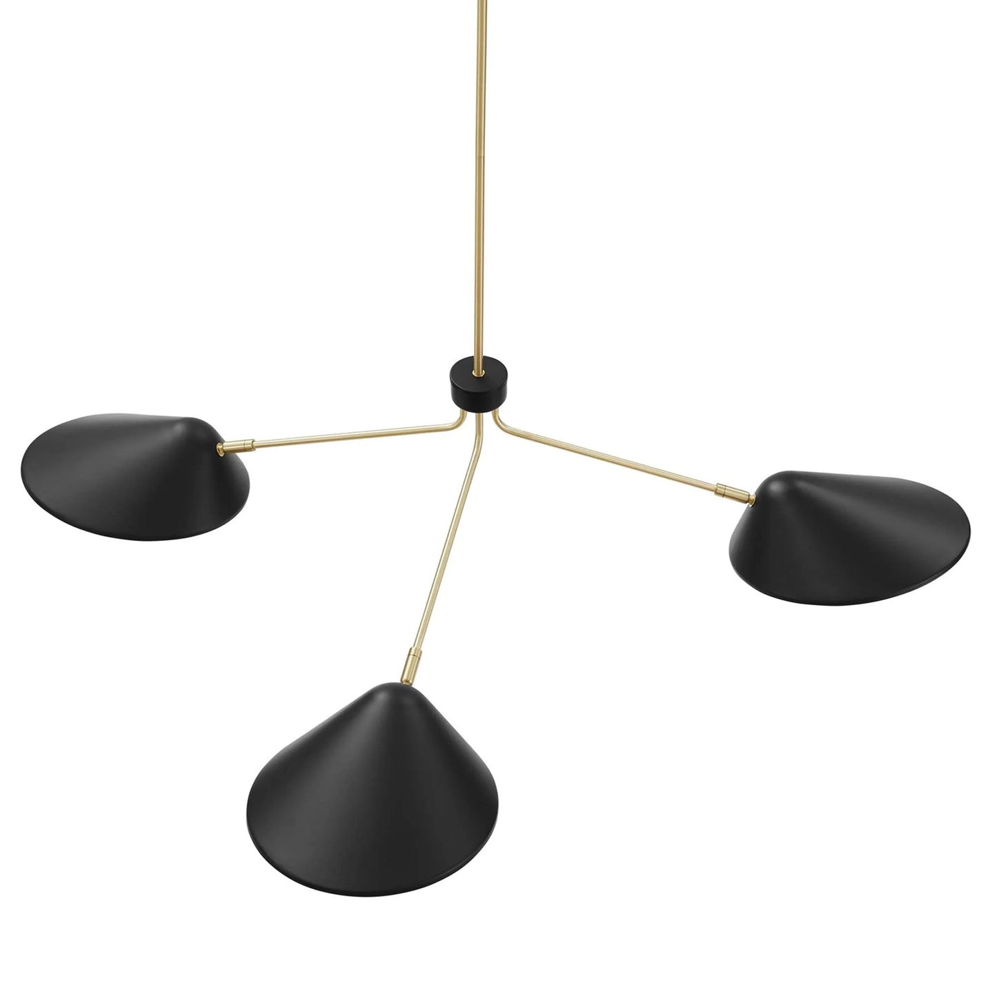 Ramon 3-Light 14" Arm Pendant, Black