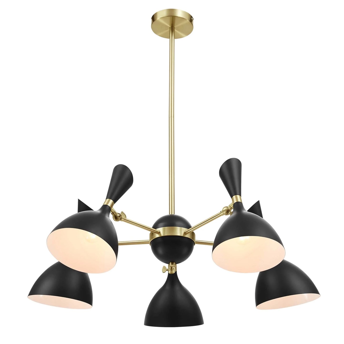 Ramon 3-Light 14" Arm Pendant, Black