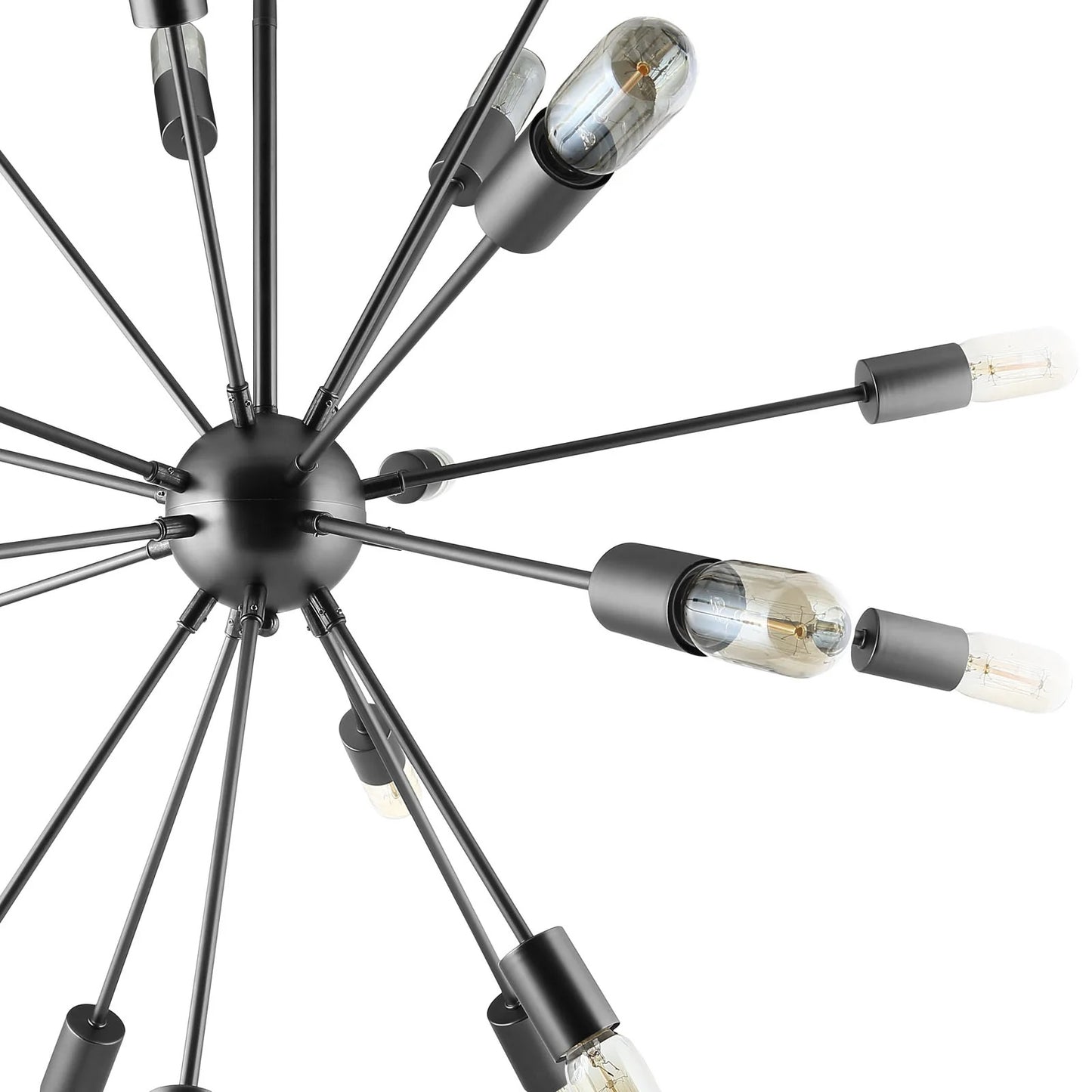 Mino Stainless Steel Chandelier, Gray