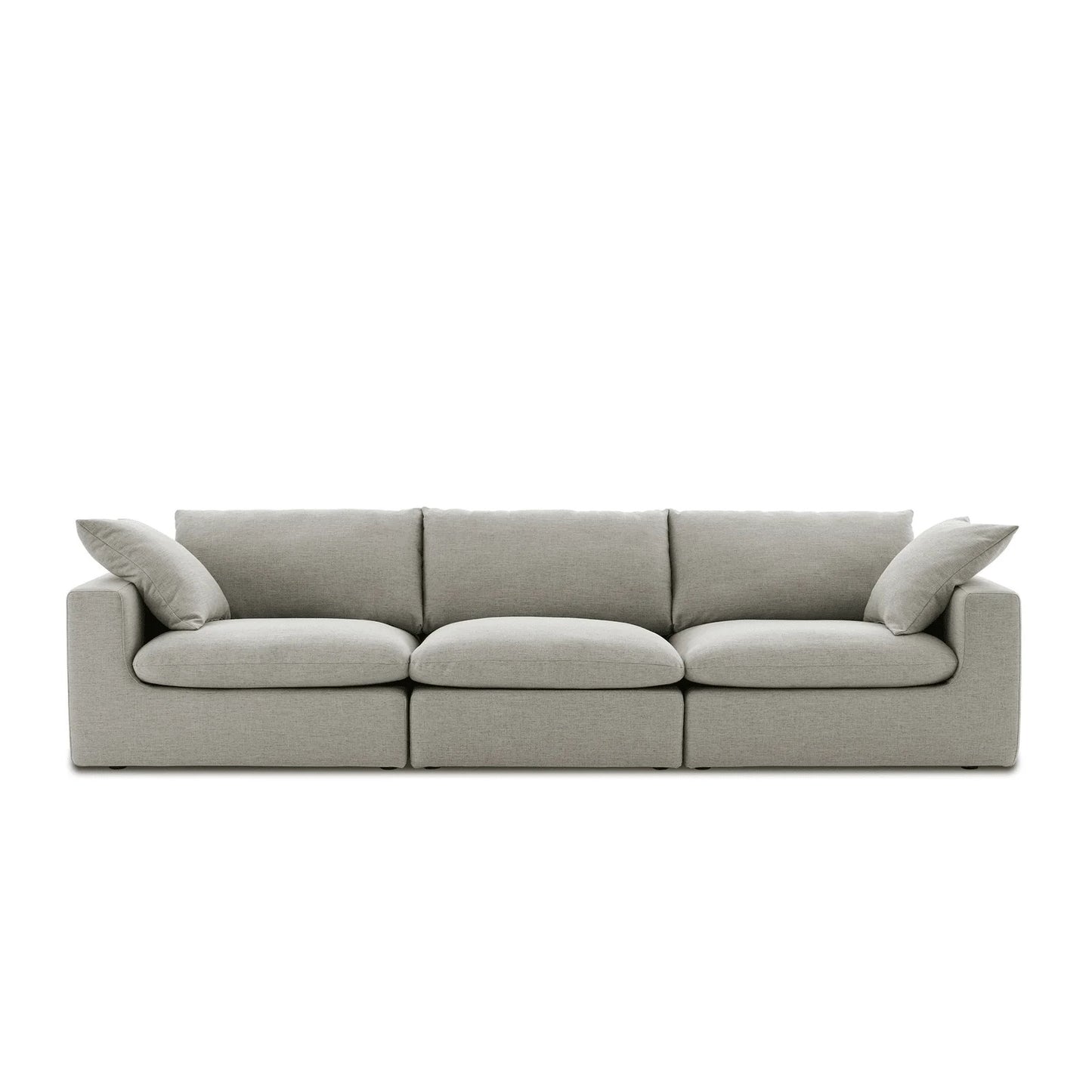 Duke 119" Deep Seat Sectional Sofa, 3 Seater, Gray