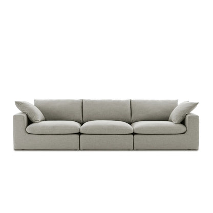 Duke 119" Deep Seat Sectional Sofa, 3 Seater, Gray